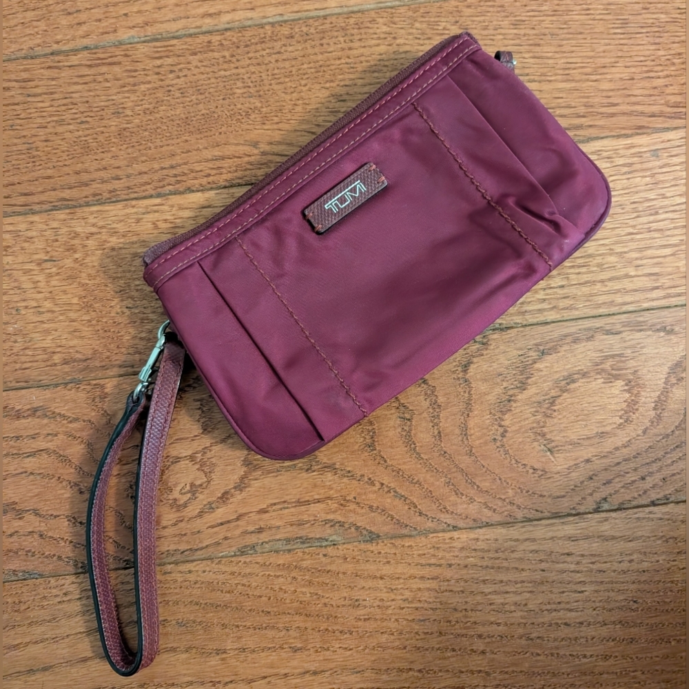 Tumi Burgundy Wristlet